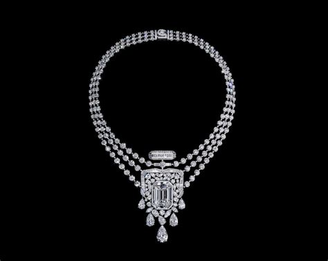 chanel 55.55-carat diamond necklace price|chanel 5 diamond bottle.